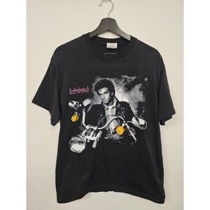 Vintage David Copperfield Shirt Mens Large Black Magic Motorcycle Graphic 90s